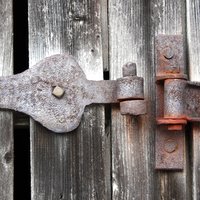 Old door and hinge